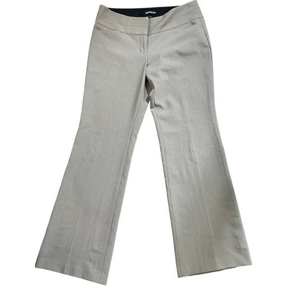 Express Light Tan Flare Trousers Sz. 8 - Picture 1 of 7
